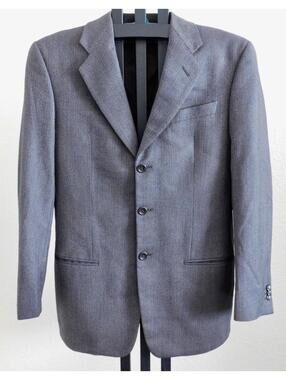 Armani Collezioni Size 48R Virgin Wool Sport Coat Jacket Brown Pattern Italy